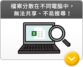 檔案分散在不同電腦中,無法共享、不易搜尋!